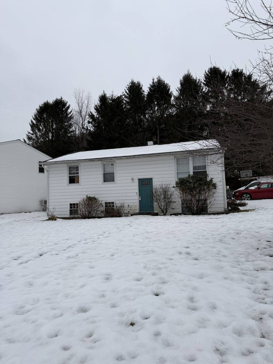 A ranch house in the Binghamton area in winter